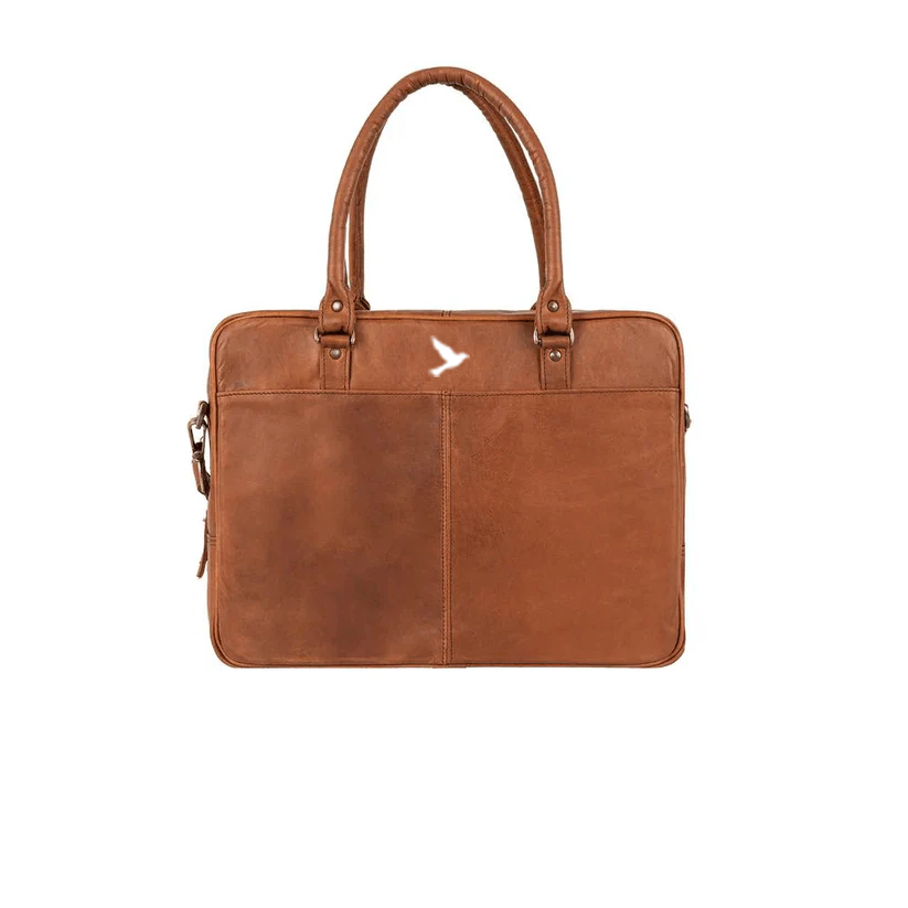 Vintage Brown Leather Laptop Bag