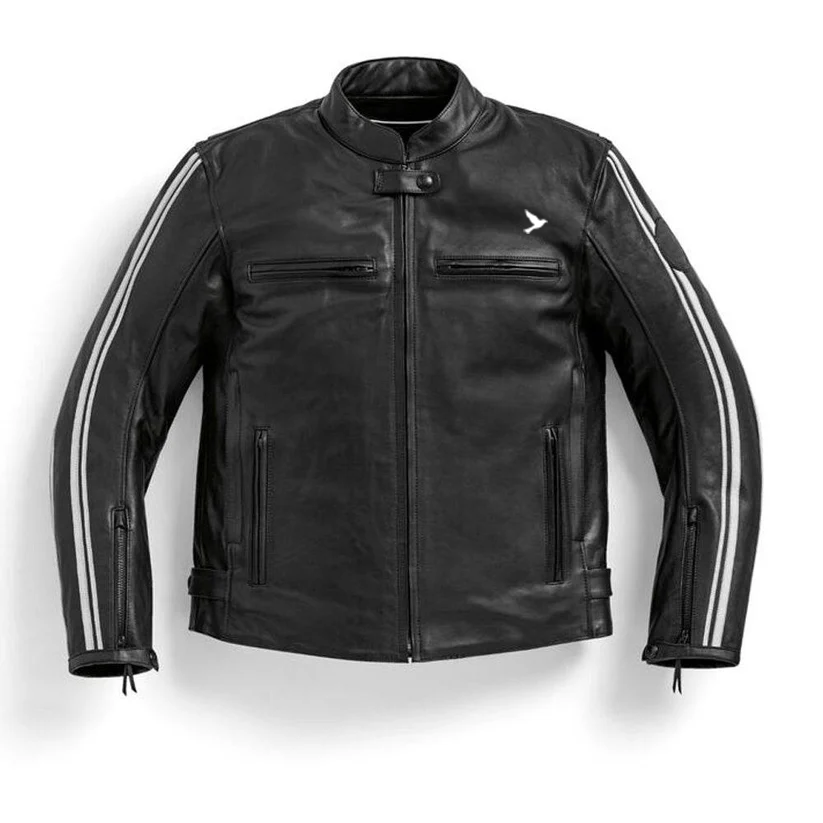 Stripes Leather Jacket