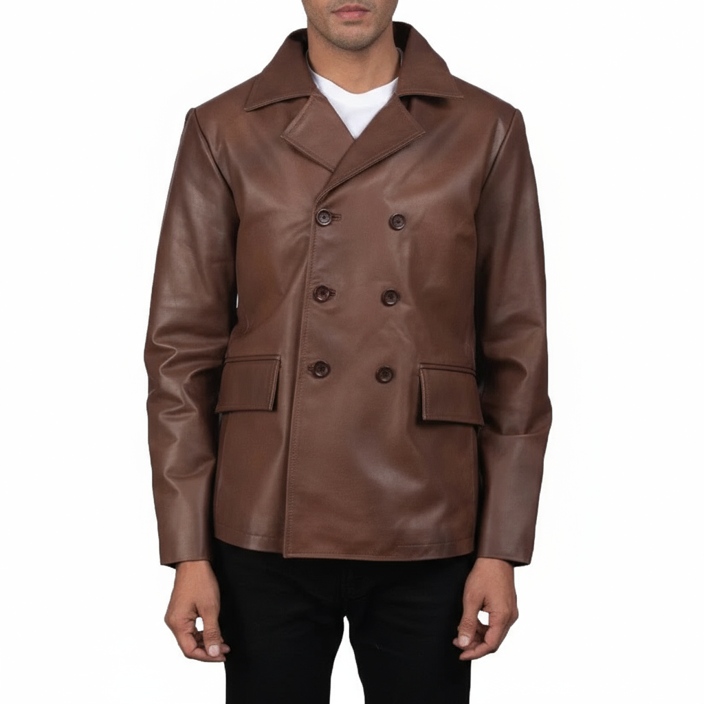 Leather Blazer Men
