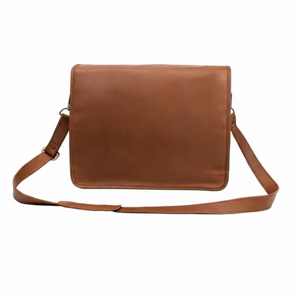 Personalised Brown Leather Satchel Bag