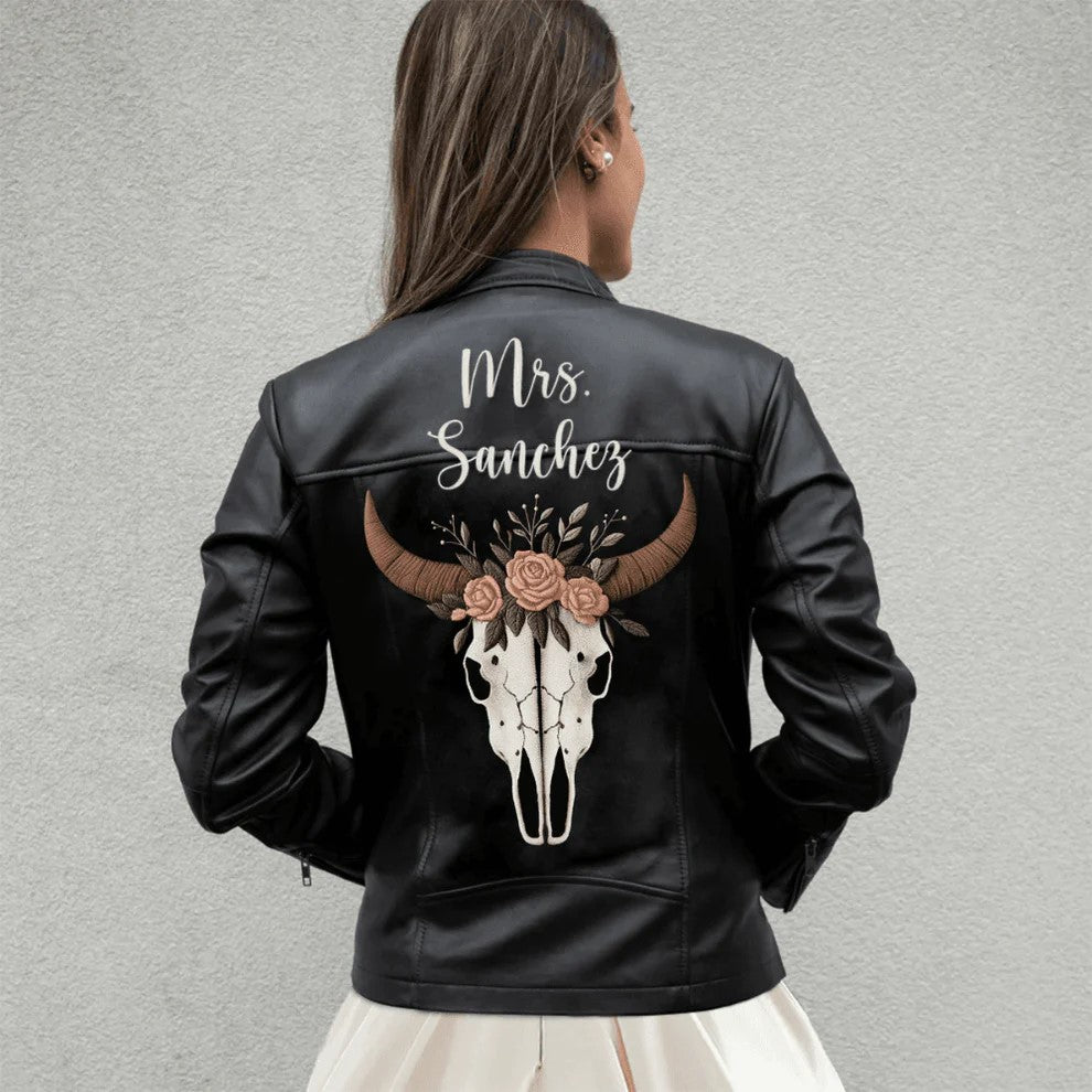 Personalized Bridal Shower Leather Jacket