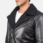 Mens Shearling Bomber Jacket