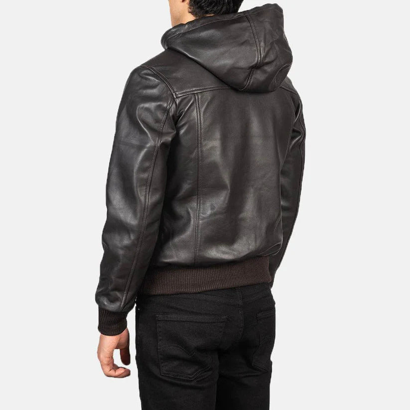 Men’s Leather Bomber Jacket