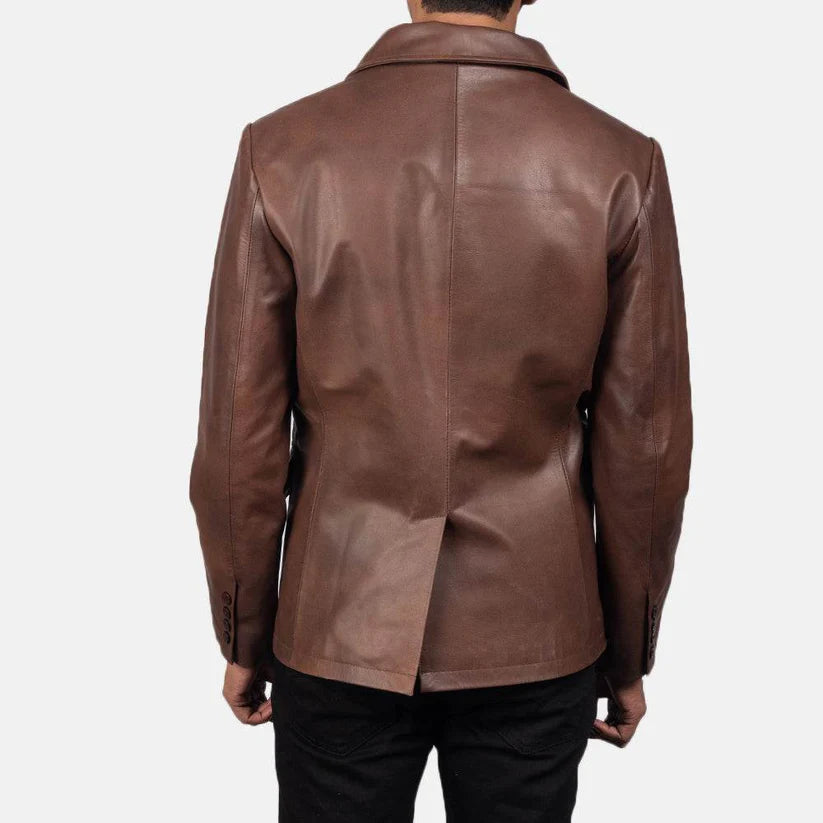 Leather Blazer Men