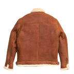 Whiskey Shear ling Leather Bomber Jacket
