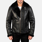Mens Shearling Bomber Jacket