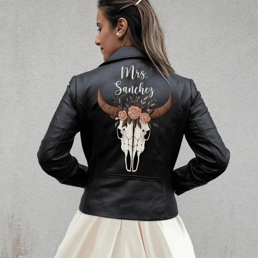Personalized Bridal Shower Leather Jacket