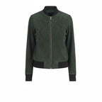 Green Bomber Jacket Womens