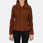 Suzy Brown Suede Trucker Jacket