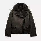 Shearling Moto Jacket Womens