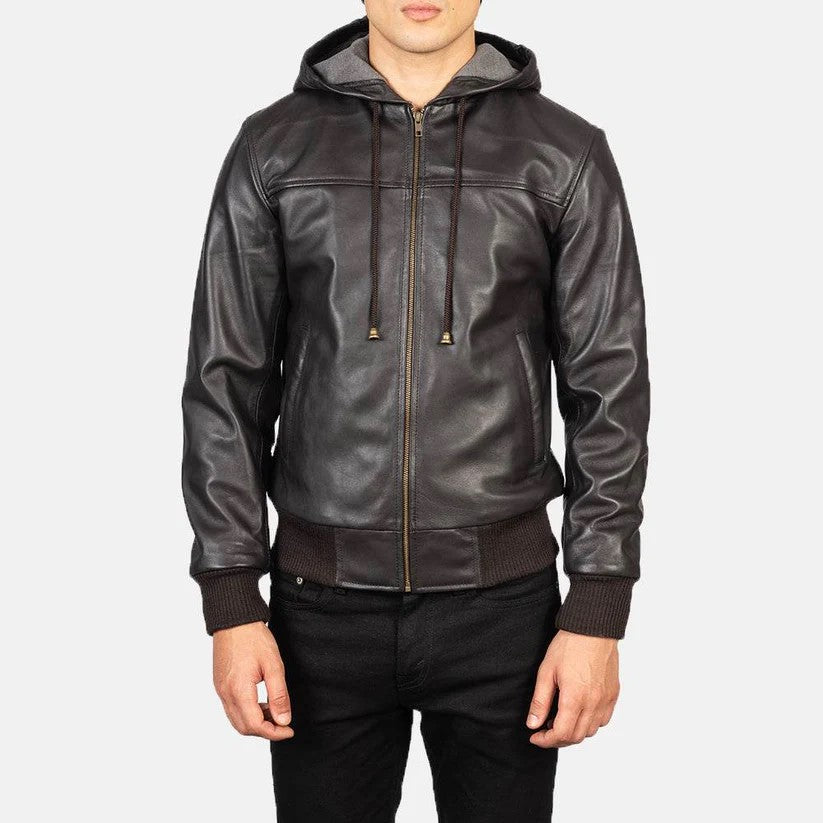 Men’s Leather Bomber Jacket
