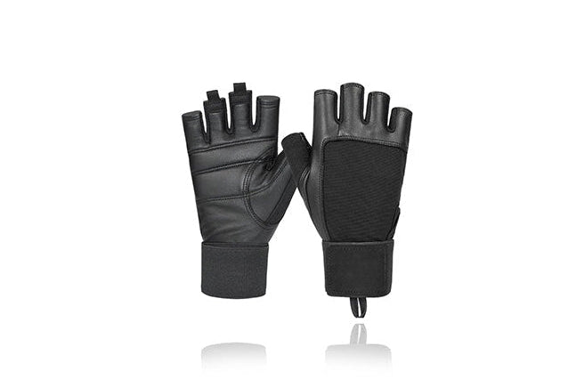 Leather Training Gloves Weightlifting Gloves With Bandage