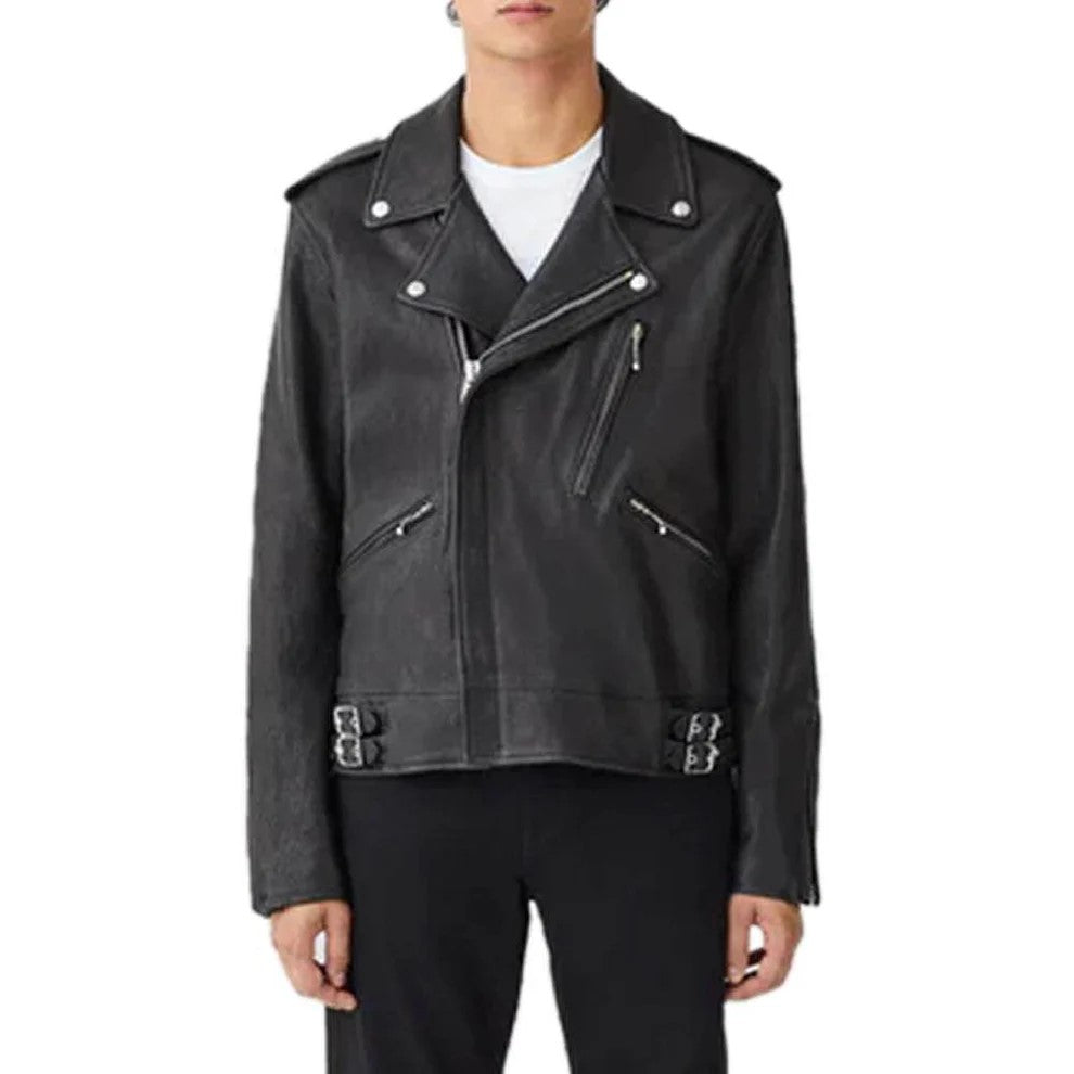 Men's Lamb Leather Rider in Black Steff