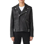 Men's Lamb Leather Rider in Black Steff