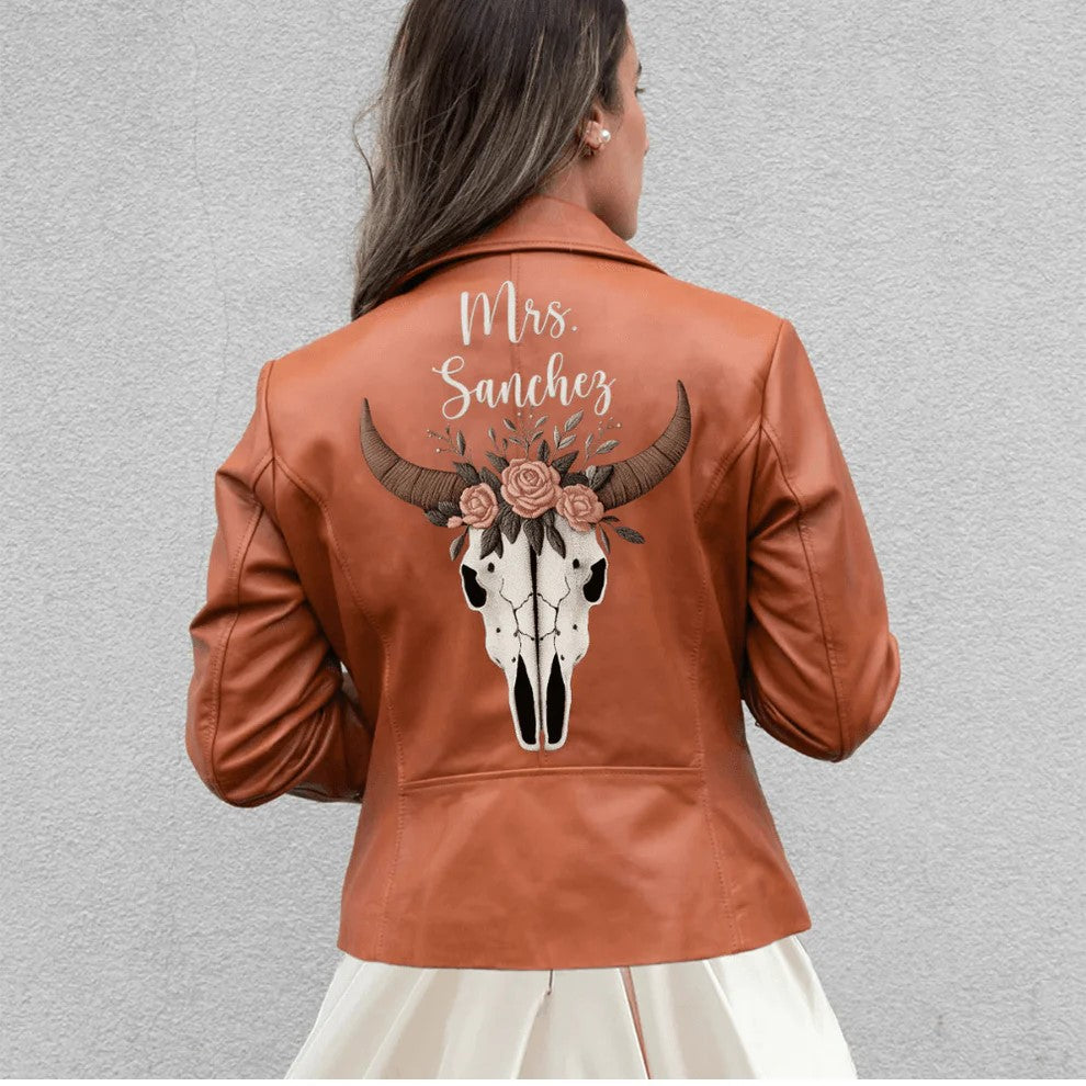 Personalized Bridal Shower Leather Jacket