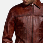 Brown Biker Leather Jacket