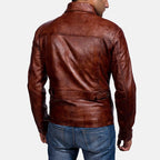 Brown Biker Leather Jacket