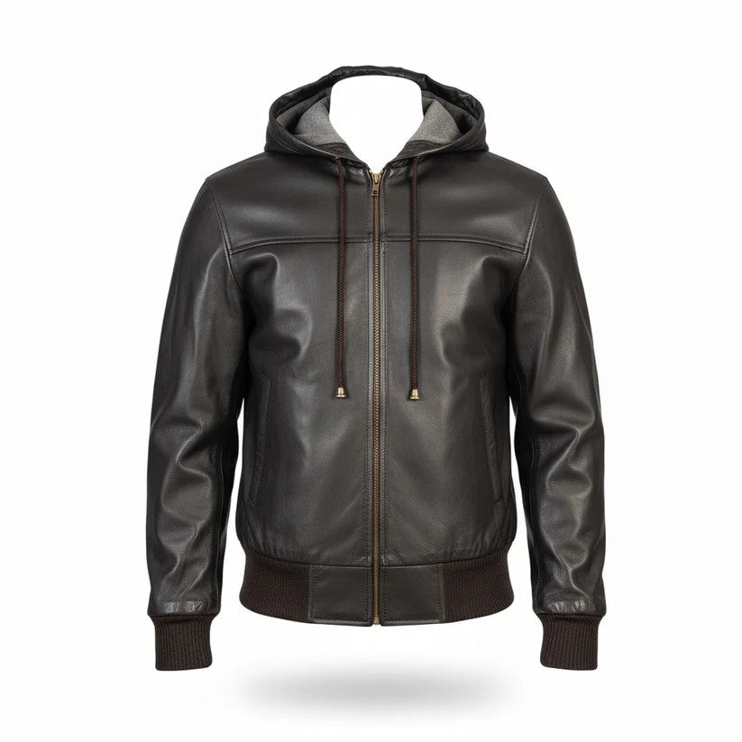 Men’s Leather Bomber Jacket